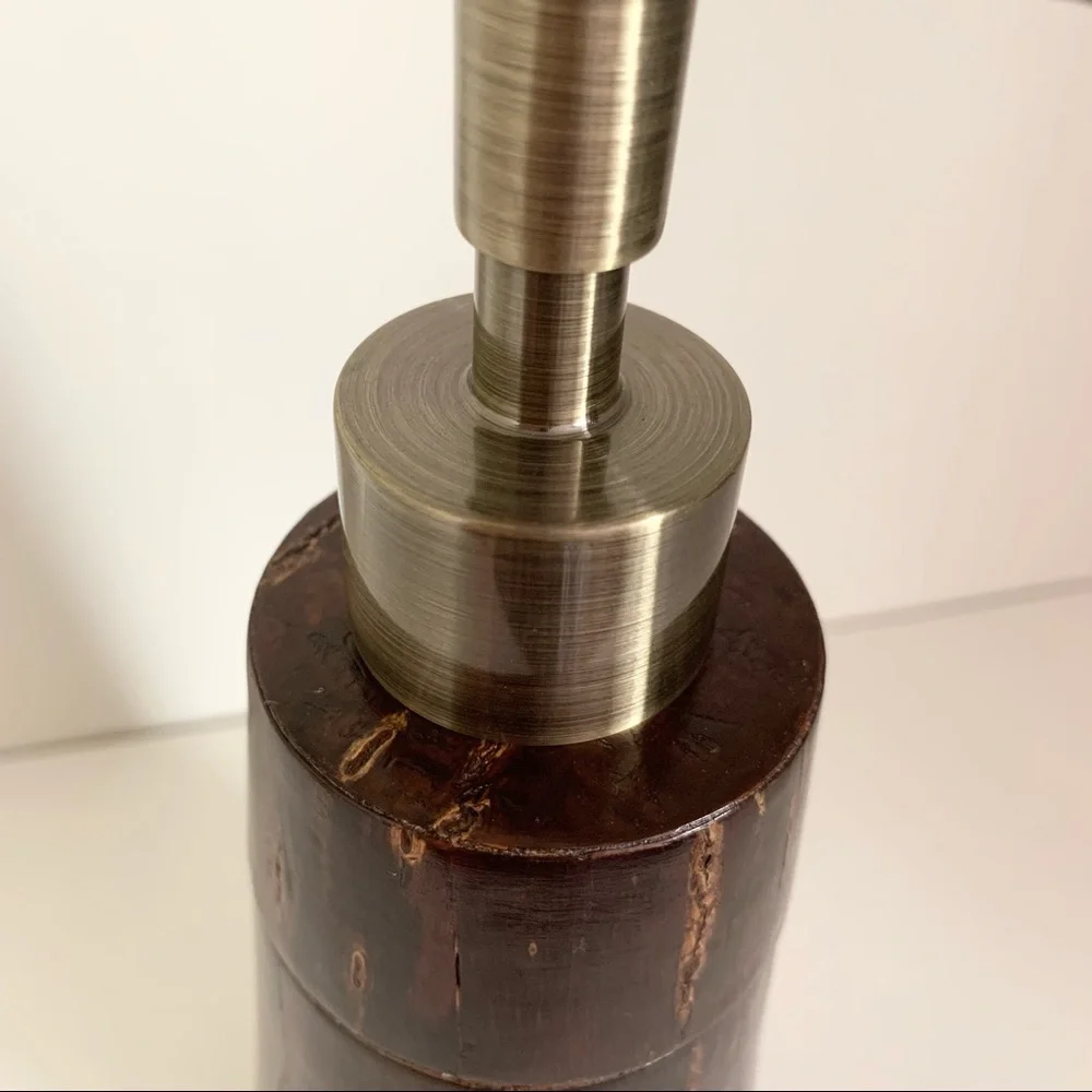 NWOT Java wood lotion soap pump dispenser
